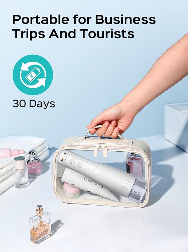 COSLUS Portable Water Flosser for Teeth: 10 Pressure Settings Professional Water Dental Pick for Orthodontic, Braces & Sensitive Gums - Cordless for Travel Use, for Adults Teens, BPA-Free, E40