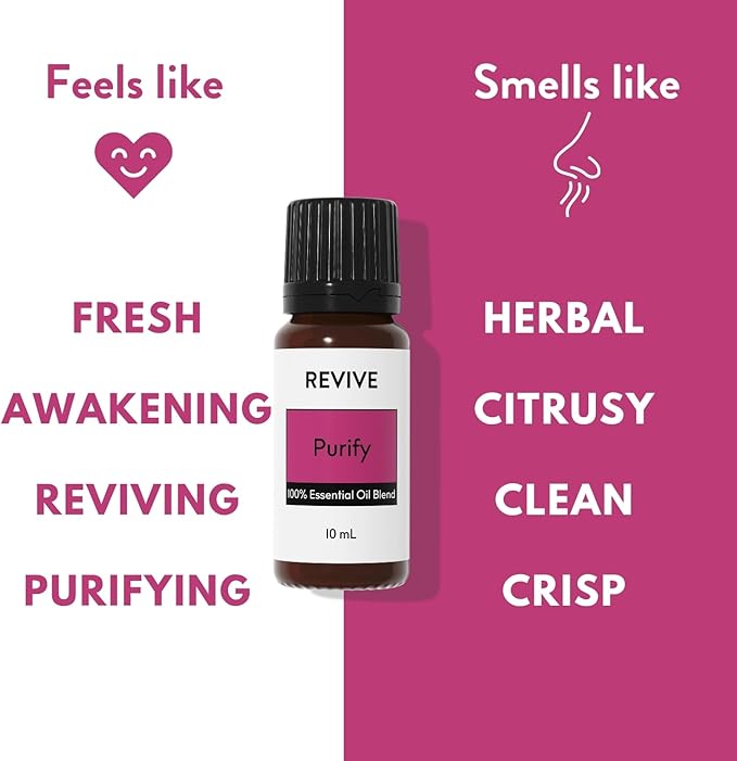 Purify Essential Oil Blend by Revive Essential Oils - REVIVEEO - 100% Pure Therapeutic Grade, for Diffuser, Humidifier, Massage, Aromatherapy, Skin & Hair Care