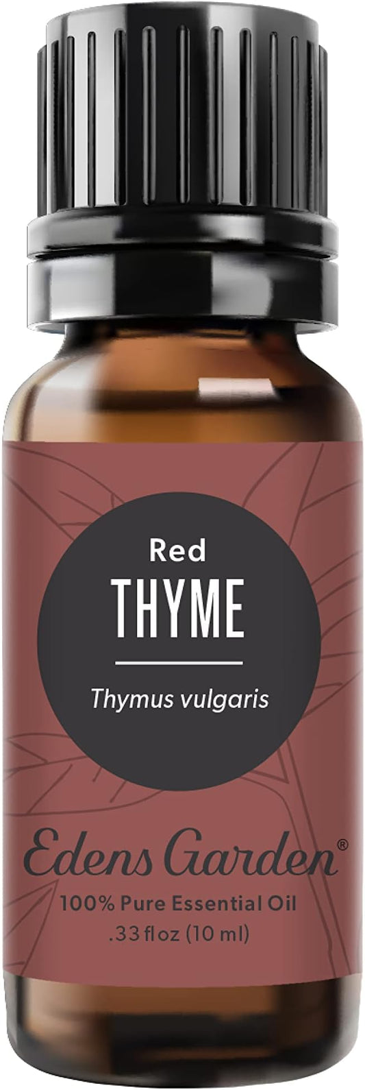 Edens Garden Thyme- Red Essential Oil- 100% Pure Premium Grade, Undiluted, Natural, Therapeutic, Aromatherapy, The Best for Diffuser, Candle, Laundry, Humidifiers 10 ml (.33 fl oz)