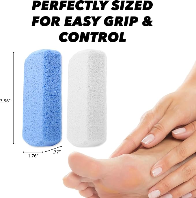 Earth & I Foot Stone Pumice 2 Grits, Heel Exfoliator for Feet, Pumice Stone Feet, Heel Scrubber, Pedicure Callus Remover, Pumice Sponge for Feet, Feet Scrubber, Feet Dead Skin Remover, Foot File 2ct