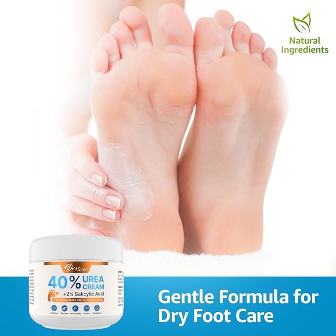 40% Urea Cream for Feet – Foot Cream with 2% Salicylic Acid for Dry Cracked Heels and Feet, Urea 40% Foot Lotion, Formulated with Shea Butter, Tea Tree Oil for Deep Moisturizing(5.29oz)