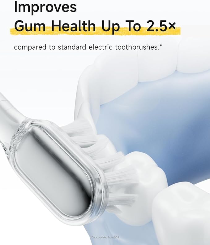 Laifen Wave Special Electric Toothbrush, New 2025 Version Oscillation & Vibration Sonic Electric Toothbrush for Adults with App, 2 Brush Heads, IP68 Waterproof Travel Powered Toothbrush (Matte Grey)