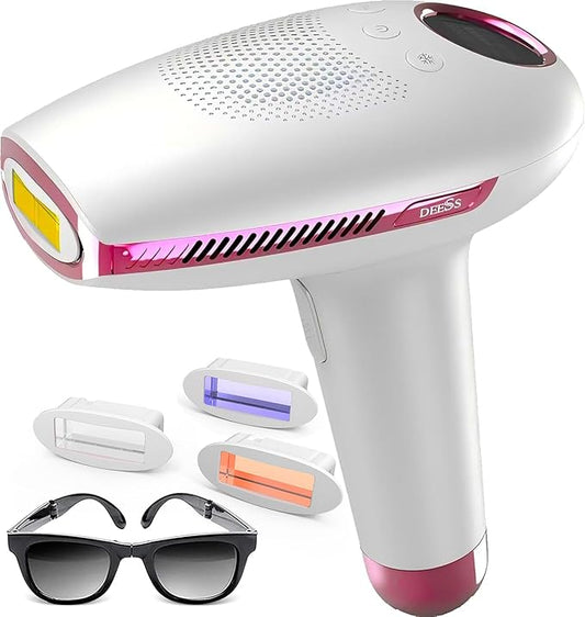 DEESS IPL Laser Hair Removal Device for Women & Men, GP591 3 in 1 Fastest Flashes ICE-Cooling Permanent Hair Remover, Safe & Painless, Long-lasting Reduction of Body & Face Hair Regrowth, Home Use