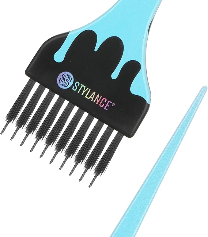 Hair Color Brush Set with Nylon Guide Bristles, 3 Pack Professional Hair Dye Brushes for Hair Stylist & DIY, Multi-Color Handles for Precise Application