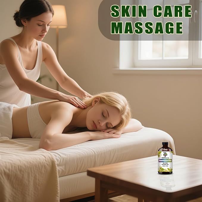 Honeysuckle Essential Oil (4 oz/120 ml) — Honeysuckle Oils for Aromatherapy, diffusers, humidifiers, Home fragrances, DIY Skincare, soap Making, DIY Candle, Relaxation, Yoga, and Meditation