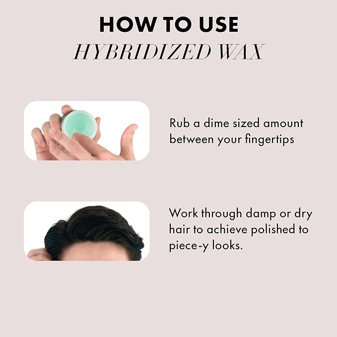 Hanz de Fuko Hybridized Wax – Premium Men’s Hair Styling Wax for a Medium Hold, Satin Shine Finish – Perfect Product for Medium Length Hairstyles, Works for All Hair Types – 2 oz, Travel Size