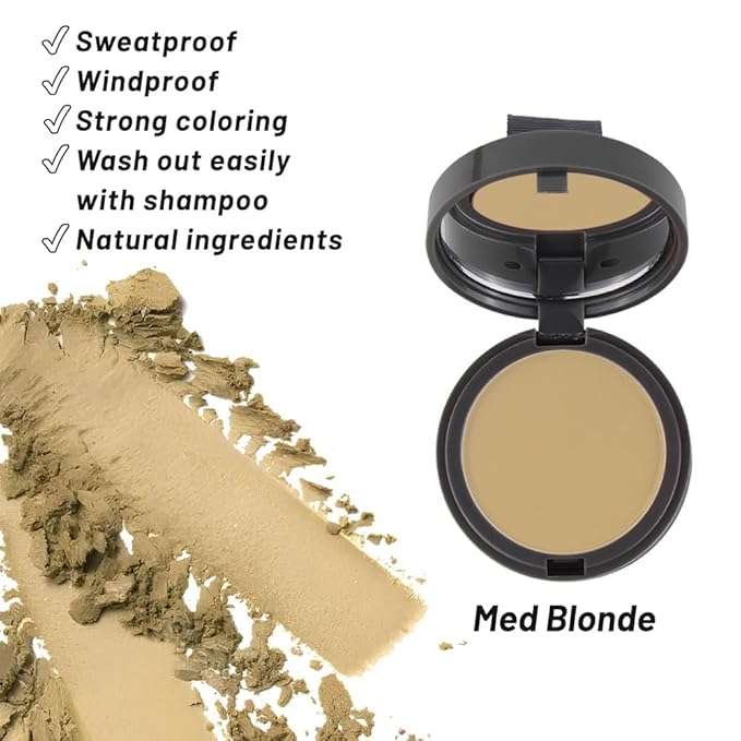 SOVONCARE Hairline Powder - Root Touch Up & Gray Hair Concealer for Men and Women, Instantly Covers Thinning Hair and Bald Spots, Natural-Looking Coverage Medium Blonde