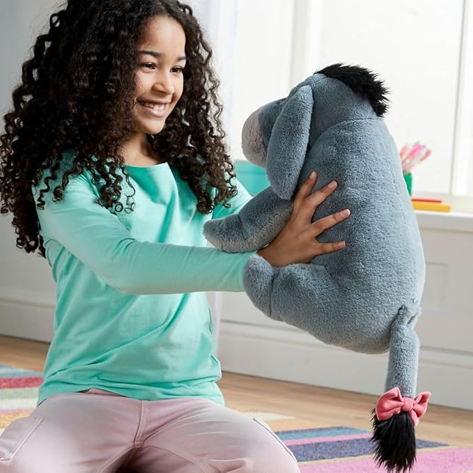 Disney Store Official Eeyore Medium Soft Toy for Kids, Cuddly Character with Fuzzy Texture and Embroidered Details, Floppy Ears and Tail, Disney Plushy Suitable for All Ages.