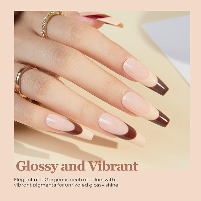 modelones Gel Nail Polish, 15ML Neutral Nude Gel Polish Color Soak Off LED Skin Tone Tan Color Nail Gel Polish Natural Nail Polish Long Wear Nail Art Manicure at Home Gift, 0.5 Fl Ounce