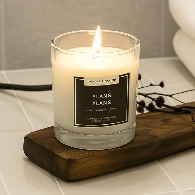 CULTURE & NATURE Natural Soy Wax Candle 7oz (Ylang Ylang)