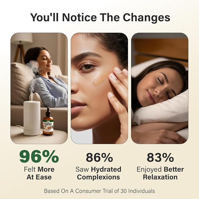 KUKKA Roman Chamomile Essential Oils - 4 Fl Oz - for Hair, Skin, Diffuser, Aromatherapy & DIY Soap Making Scent