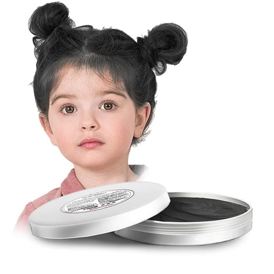 Black Hair Color Wax, Temporary Hair Color Wax, Temporary Hair Dye for Dark Hair, Washable, Kids, Halloween, Cosplay, Party, Girls