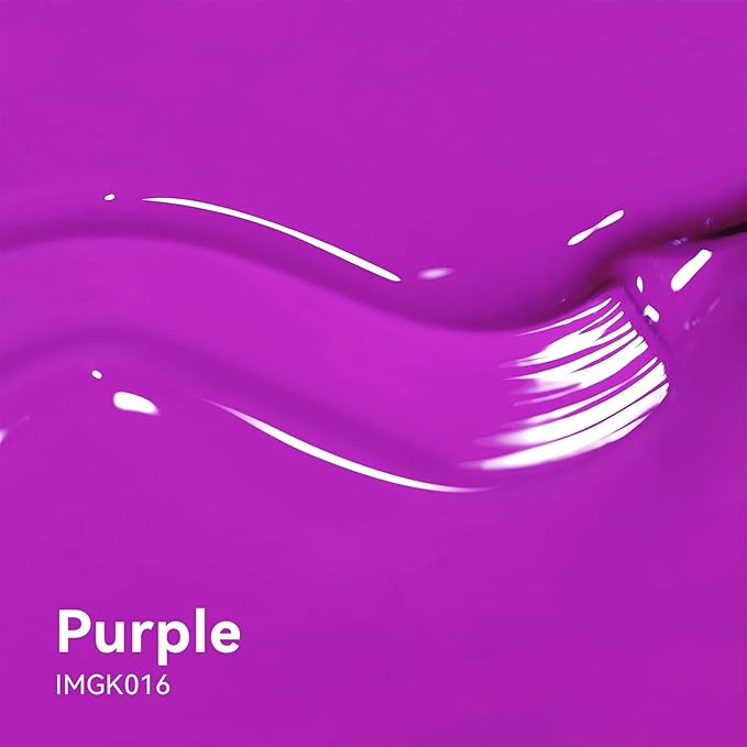 MAYCHAO 15ML Purple Gel Nail Polish 1Pc Bright Pink Purple Green Gel Polish Soak Off UV LED Nail Polish Nail Art Starter Manicure Salon DIY at Home, 0.5 OZ