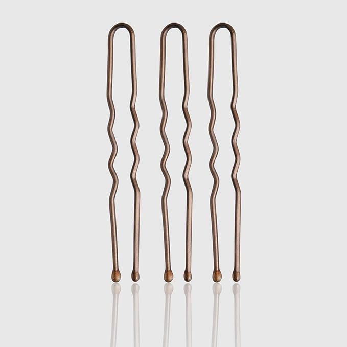 Fromm Style Artistry 1.75" U-shaped Crimped Hair Pins, Matte Bronze, 800 Hair Pins, Secure Hold, Suitable for All Hair Types and Lengths, Hair Accessories for Women
