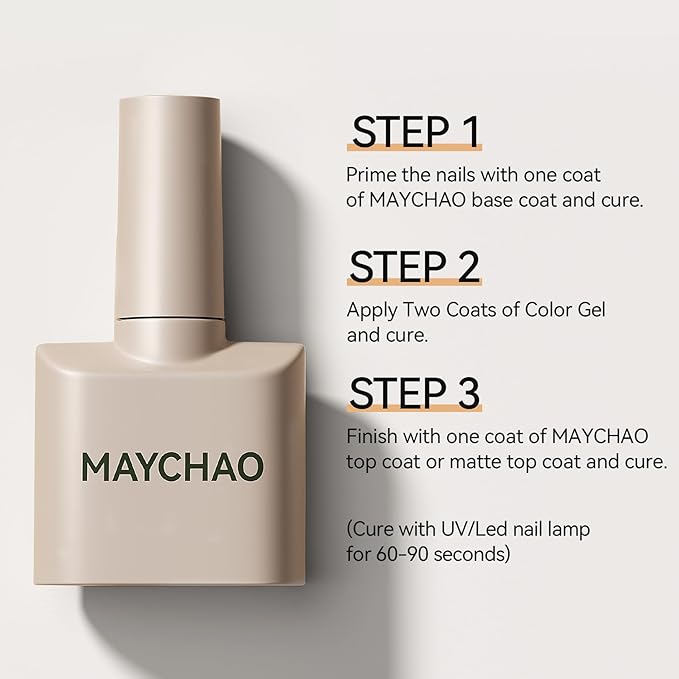 MAYCHAO 15ML Gel Nail Polish 1Pc Deep Cherry Red Nail Polish Soak Off UV LED Blood Red Nail Gel Polish Nail Art Starter Manicure Salon DIY at Home, 0.5 OZ