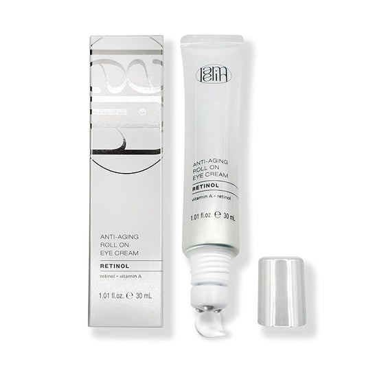 Lamelin Eye Cream Roller, Retinol Niacinamide Vitamin A, Wrinkle & Under Eye Bag & Dark Circle Reducer, Sensitive Skin, Night Cream for Eye Puffiness and Fine Lines, Made in Korea