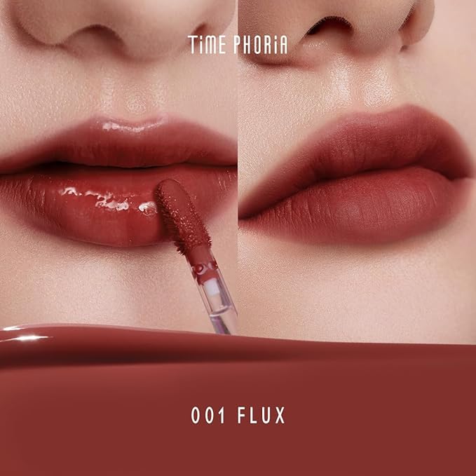 ALTERA BLURRING LIP TINT - Shine Lip Gloss to Soft Blurry Lip Matte Finish, Long-Lasting Lip Stain, Smooth and Blur lip lines, Watery-Velvet Feel, Hydrating & Non-Sticky (001 FLUX)