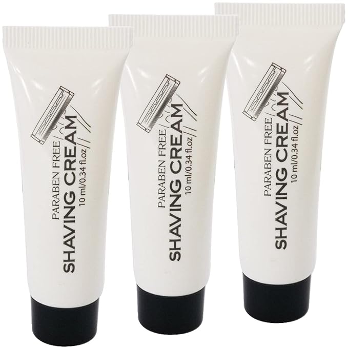 Shaving Cream Tubes - 10 mL, Pack of 48, Unscented - Travel Shaving Cream & Individual Packets for Men - Smooth Lather