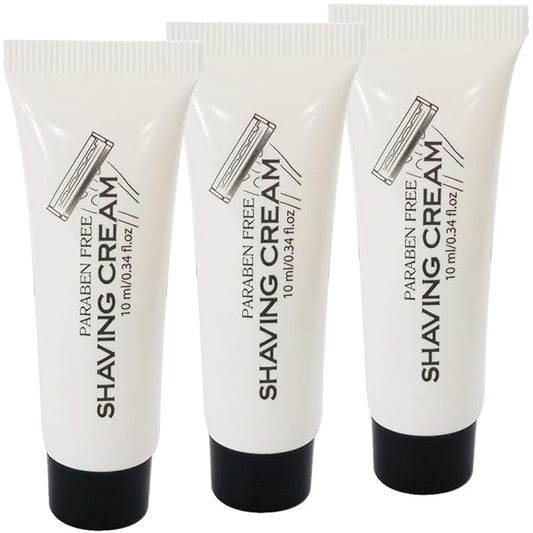 Shaving Cream Tubes - 10 mL, Pack of 48, Unscented - Travel Shaving Cream & Individual Packets for Men - Smooth Lather