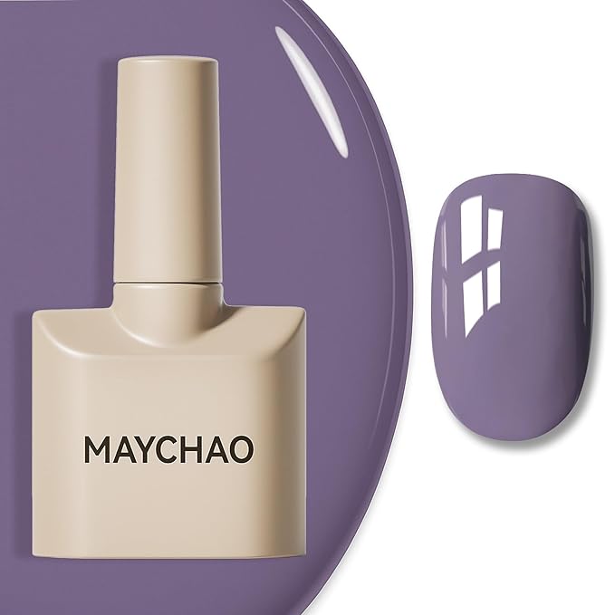 MAYCHAO 15ML Purple Gel Nail Polish 1Pc Lavender Purple Gel Polish Soak Off UV LED Nail Polish Nail Art Starter Manicure Salon DIY at Home, 0.5 OZ