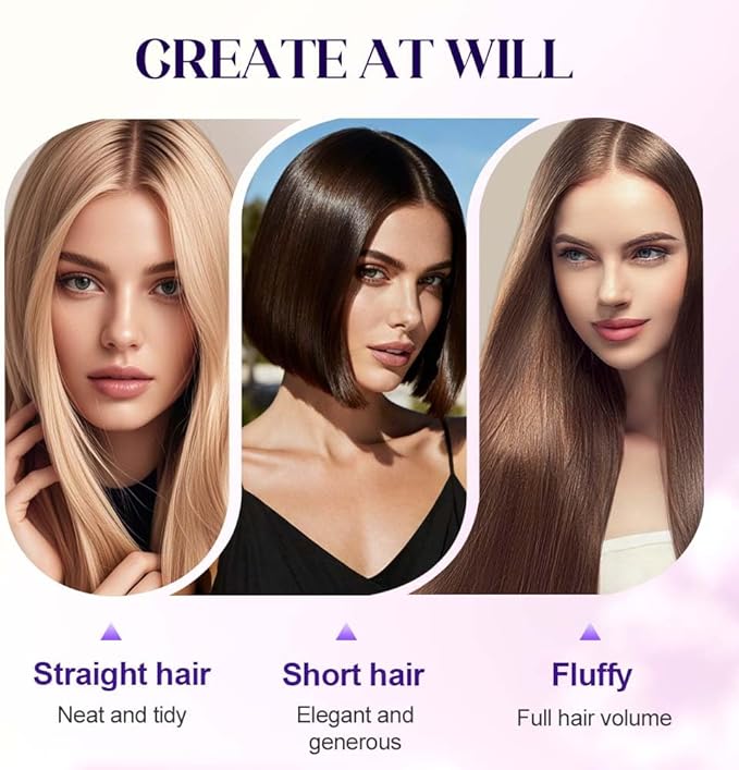 Upgraded 3rd Ceramic Hairdressing Comb Smooth,Portable Wireless 2-in-1 Hairs Dressing Combs for Straight and Curly Hairs,Fast Heat Hair Hair Dressing Comb with 3 Adjustable Temperatures (Pink)