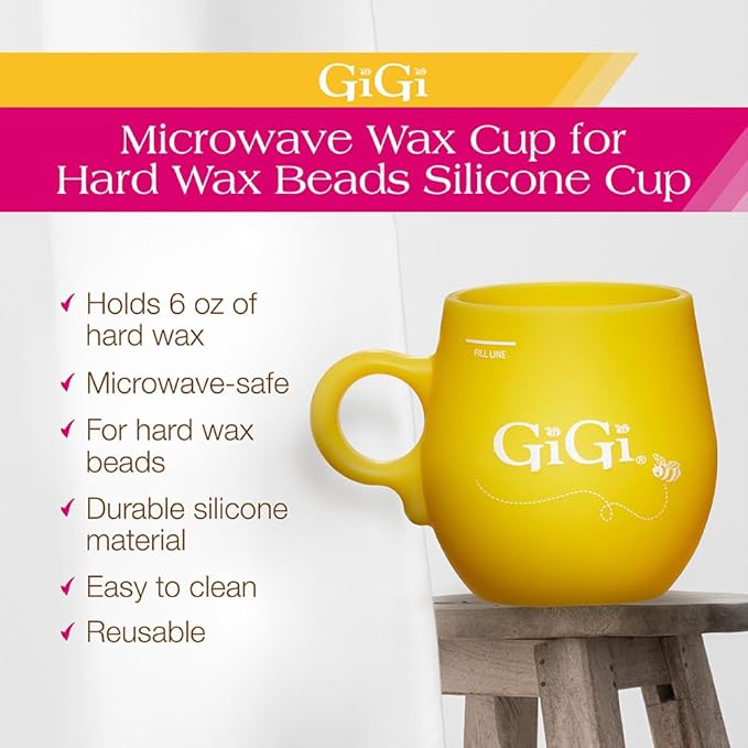 GiGi Microwave Wax Cup for Hard Wax Beads Silicone Cup