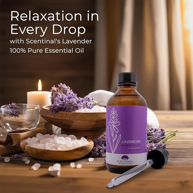 Scentinal Premium Essential Oil - 100% Pure, Natural & Authentic - Extra Large 4oz Bottle (120ml) with Eyedropper - Refreshing Aromatherapy Experience (4 oz / 120ml, Variety Pack)