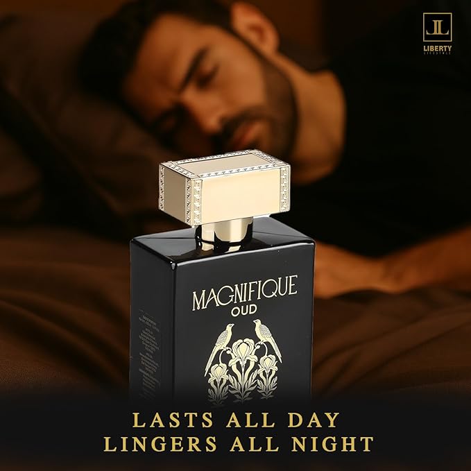 Liberty Oud Eau de Parfum for Men, 3.4 Oz,Magnifique Anniversary Edition, Luxury Oud Perfume, Premium Gift for Men, All-Day Freshness, Perfume for men, arabian,perfumes arabes para hombres