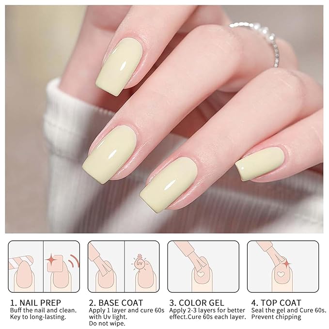 JR 9 Pcs 0.5oz Orange Fall Gel Polish Set Bright Shades for Beach Vacations & Pool Parties, Quick Dry, Fade-Proof Halloween Color Soak Off Fall Gel Polish Home DIY Gift Yellow Series