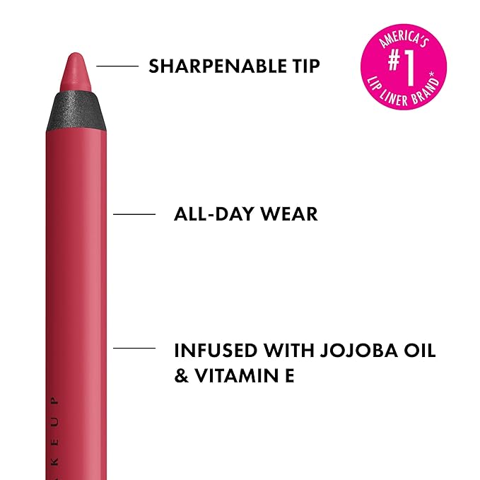 NYX PROFESSIONAL MAKEUP Line Loud Lip Liner, Longwear and Pigmented Lip Pencil with Jojoba Oil & Vitamin E - On A Mission (Blue Red)