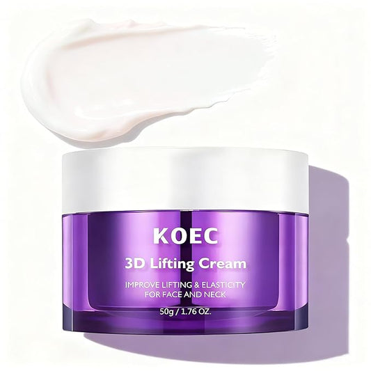 3D Effect Facial Cream 1.7 fl oz, Probiotic & Peptide Night Moisturizer for Face and Neck, Helps Improve the Look of Firmness and Fine Lines (1)