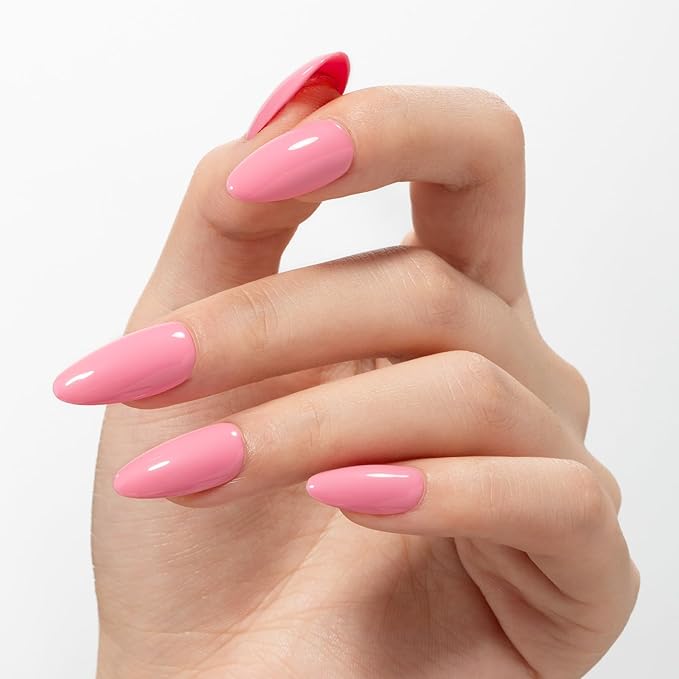 MAYCHAO 15ML Pink Gel Nail Polish, 1Pc Peach Pink Gel Polish Soak Off UV LED Nail Polish Nail Art Starter Manicure Salon DIY at Home, 0.5 OZ