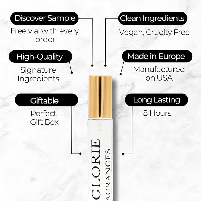 Inspired by C-hha C.,ooc-o Eau de Parfum, Majestic Amber EDP, Long Lasting Luxury Perfume Spray for Women, Cruelty Free - 0.33 oz 10ml