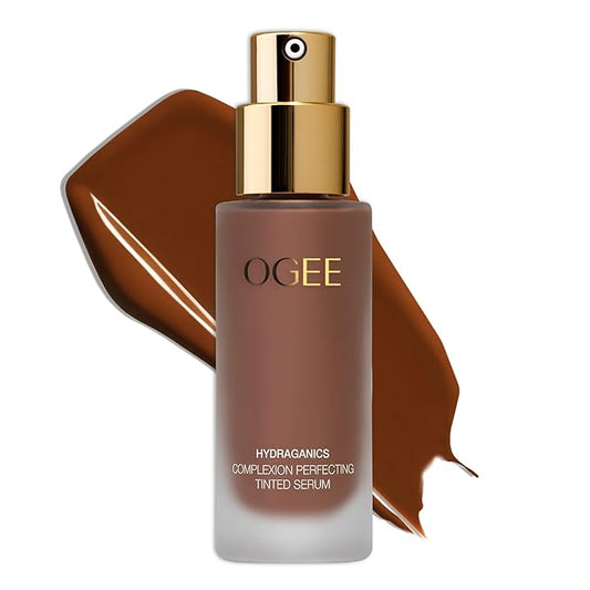 Ogee Complexion Perfecting Liquid Foundation - Lightweight Tinted Moisturizer For Face (Acacia 12.25C - Deep, Red Undertones) - with Vitamin C & Jojoba Oil - Certified Organic & Made in USA