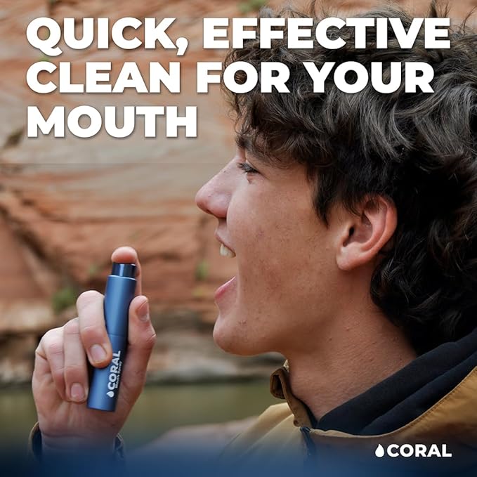 Coral Nano Silver Gentle Mint Moisturizing Natural Xylitol Mouth Spray, Sugar-Free, for Dry Mouth and Fresh Breath - 10 ML