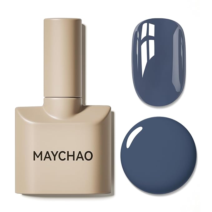 MAYCHAO 15ML Gel Nail Polish 1Pc Blue Haze Gel Polish Soak Off UV LED Nail Polish Nail Art Starter Manicure Salon DIY at Home, 0.5 OZ