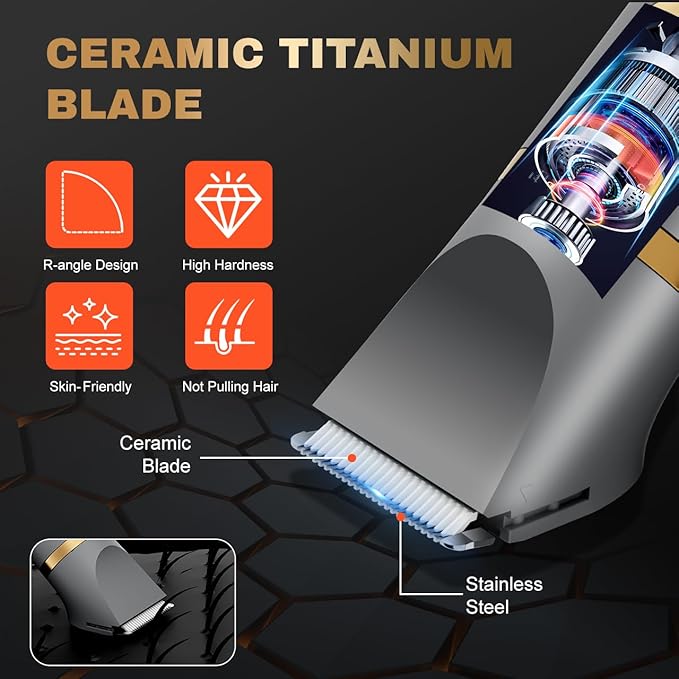 Ball Shaver for Men, 3-in-1 Multifunction Body Hair Trimmer & Pubic Shaver with Titanium Blades (No Nicks!), IPX7 Waterproof Electric Razor, LED Display, Wet/Dry