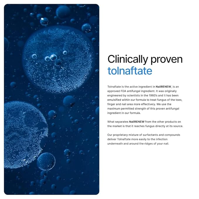 NailRENEW Antifungal - Professional Strength, Compliant Fungus Treatment for Toe Fungus, Discolored or Brittle Nails (1 Bottle)