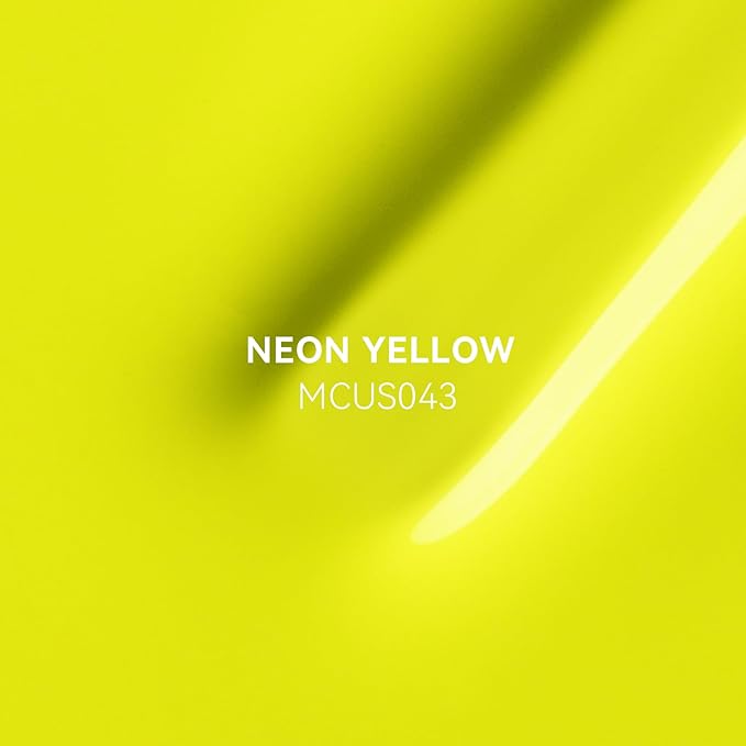 MAYCHAO 15ML Neon Yellow Gel Nail Polish 1Pc Bright Yellow Gel Polish Soak Off UV LED Nail Polish Nail Art Starter Manicure Salon DIY at Home, 0.5 OZ