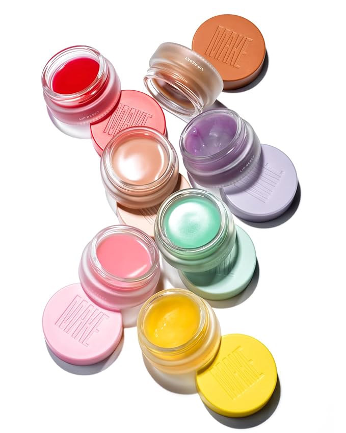 MAKE Beauty Lip Reset Overnight Lip Mask. Nourishing, Hydrating Lip Treatment for Dry, Flaky Lips. Plumps, Softens, and Smooths. Lunar Lemonade Flavor