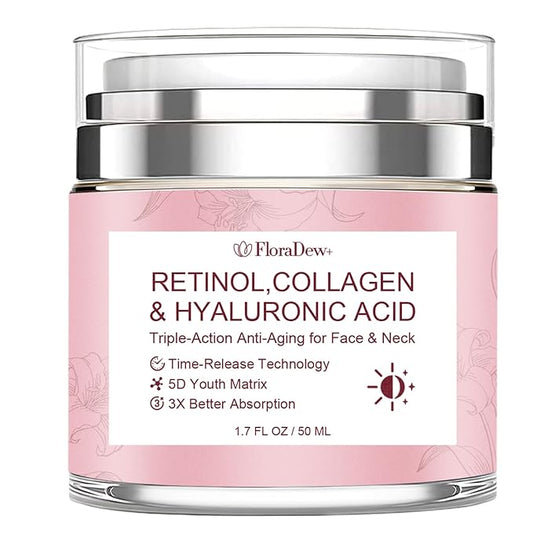 Retinol Cream for Face Anti Aging Face Cream - Wrinkle Night Cream for Women with Collagen Hyaluronic Acid Face Moisturizer 1.7 FL OZ