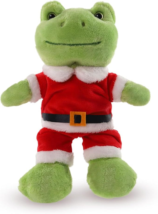 Green Frog Plush,9" Soft Frog Stuffed Animal Plush Toy, Kawaii Plush Doll, Cute Plushie with Cloths Toy Gift for Kids Children Birthday
