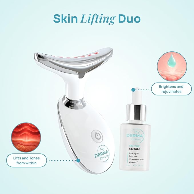 MyoGlow LED Neck Massager & 90-Day Niacinamide Serum