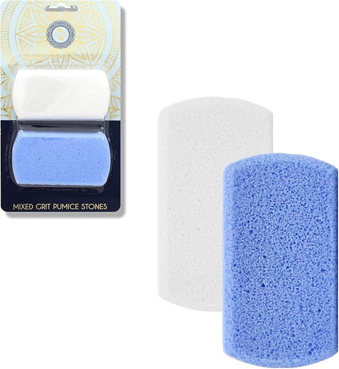Earth & I Foot Stone Pumice 2 Grits, Heel Exfoliator for Feet, Pumice Stone Feet, Heel Scrubber, Pedicure Callus Remover, Pumice Sponge for Feet, Feet Scrubber, Feet Dead Skin Remover, Foot File 2ct