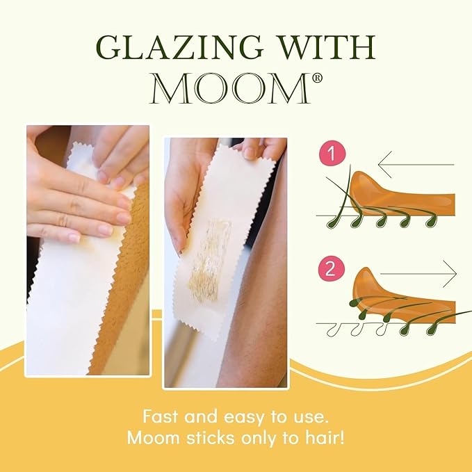 MOOM Organic Sugar Wax with Tea Tree Oil, 12 oz Jar (2-Pack), Hair Removal for Bikini, Brazilian, Face & Legs - Soft wax for Sensitive Skin, Best For Women & Men (Strips & Sticks NOT Included)