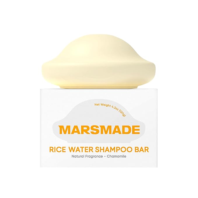 Rice Water Shampoo Bar 2.0 - Hydrating & Moisturizing Natural Hair Soap for Strengthening & Scalp Nourishment - Solid Bar for All Hair Types (120g, 4.23oz)