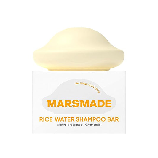 Rice Water Shampoo Bar 2.0 - Hydrating & Moisturizing Natural Hair Soap for Strengthening & Scalp Nourishment - Solid Bar for All Hair Types (120g, 4.23oz)