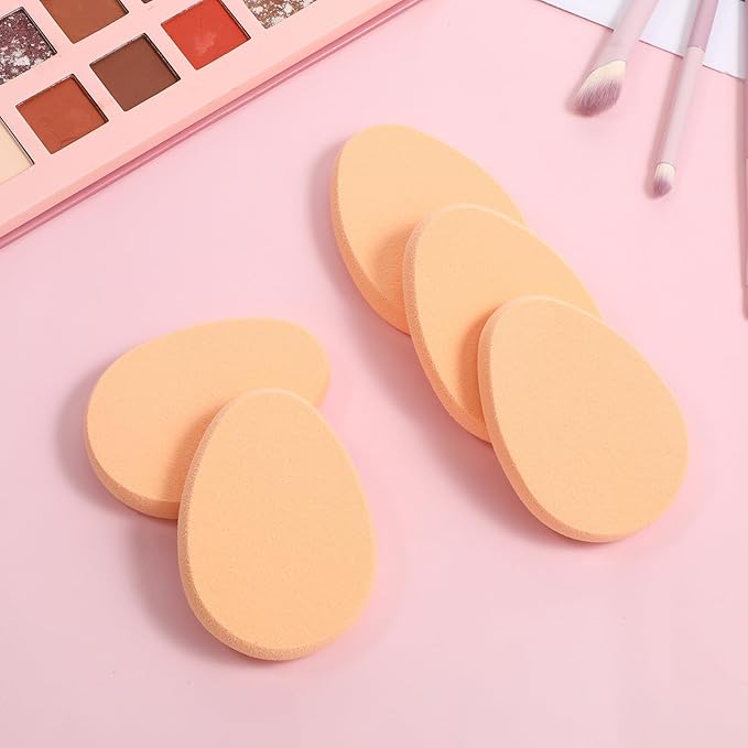 5 PCS Flat Makeup Sponges for Foundation, Smooth Foundation Sponge, Beige Cushion Foundation Puff, Beauty Blender Make Up Sponges for Professional Makeup