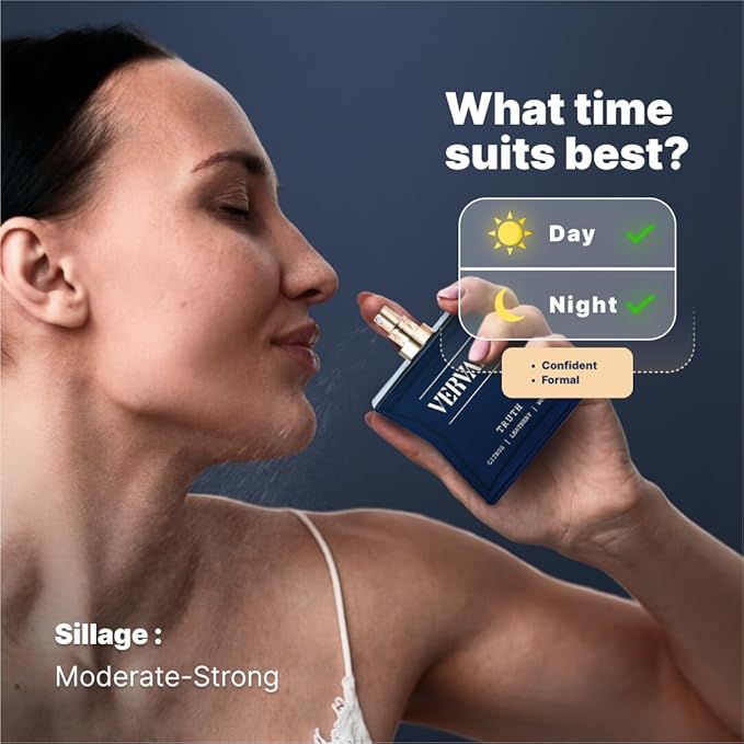 Truth 50 ml Unisex Eau de Parfum, Bergamot, Lavender, Cedarwood Notes - 22% Concentration, 8+ Hours Lasting Perfume for Women & Men, Day & Night Wear, Includes Radiance Perfume Tester