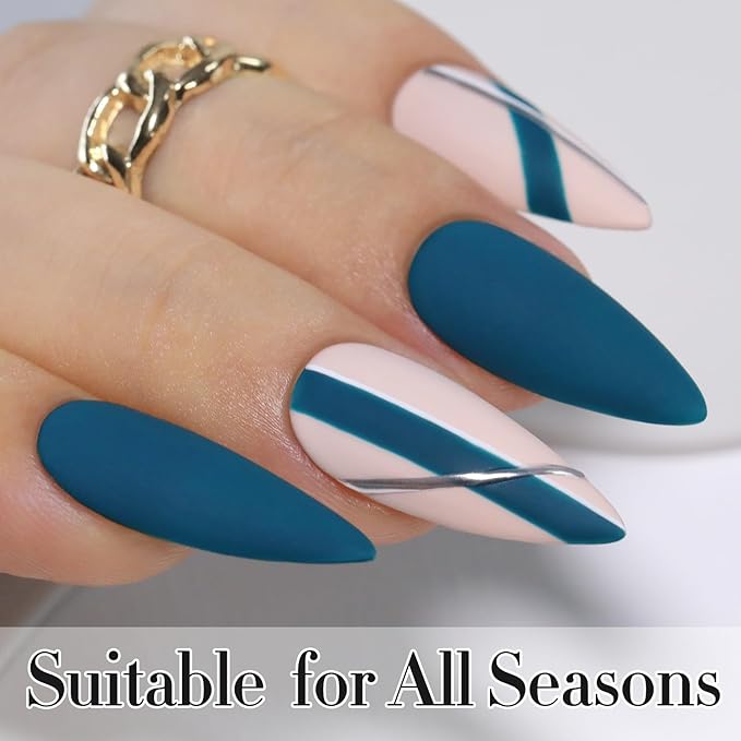 Double Rhythm 15ML Gel Polish Pure Sheer Same Color Same Bottle Soak Off Gel Polish Art Manicure Salon DIY at Home for Women (Blue-A1458)